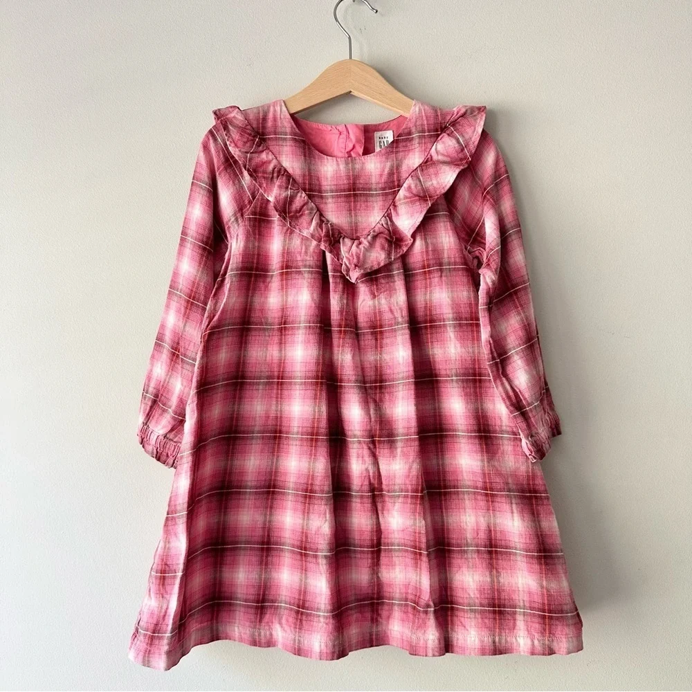 Zara Blouse, Baby Gap Dress and Sherpa Vest